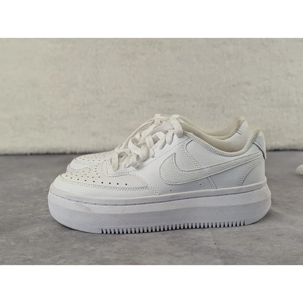 Nike Court Vision Alta White Platform Sneakers DM0113-100 Womens 6.5